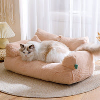 Flannel Cat Sofa Bed – Warm & Soft Kennel for Medium and Large Cats (M/L Sizes)