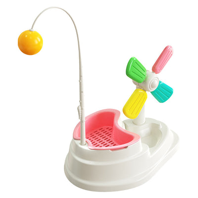 Windmill Cat Toy with Flexible Wand – Interactive Desktop Spinner for Cats