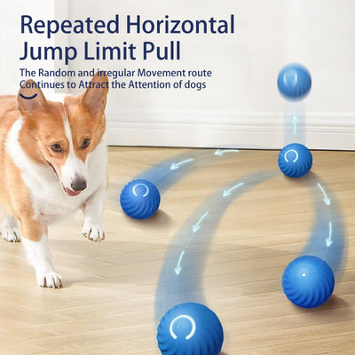 USB Rechargeable Smart Dog Toy – Interactive Bouncing Ball for Dogs with Noise-Reducing Cover