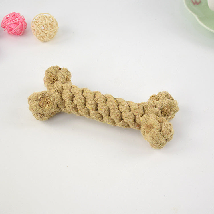 Durable Cotton Rope Bone Toy – Chew-Resistant Dog Knot Toy