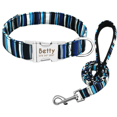 Custom Engraved Dog Collar with Bell – Adjustable Anti-Lost ID Tag Nylon Collar for Small to Large Dogs