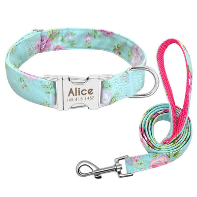 Custom Engraved Dog Collar with Bell – Adjustable Anti-Lost ID Tag Nylon Collar for Small to Large Dogs