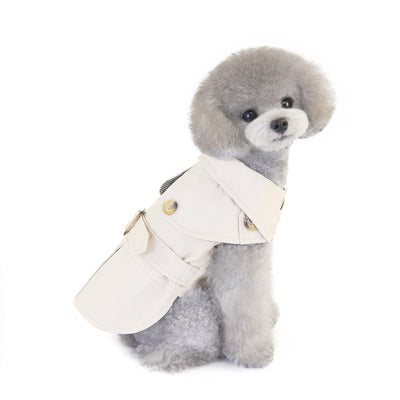 Trendy Dog Clothing – Lightweight Polyester Pet Outfit in Khaki, Navy & Green (S–XXL)