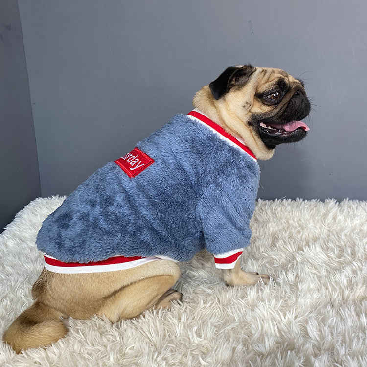 Blue Cotton Dog Sweater – Casual Soft Pullover for Small to Large Dogs (S-XXL)
