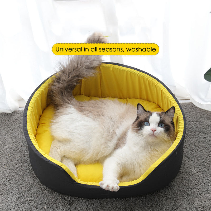 Universal Winter Pet Kennel – Washable Deep Sleep Dog & Cat Nest (S-19×14 in, M-22×16 in, L-29×20 in)