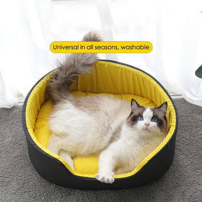 Universal Winter Pet Kennel – Washable Deep Sleep Dog & Cat Nest (S-19×14 in, M-22×16 in, L-29×20 in)