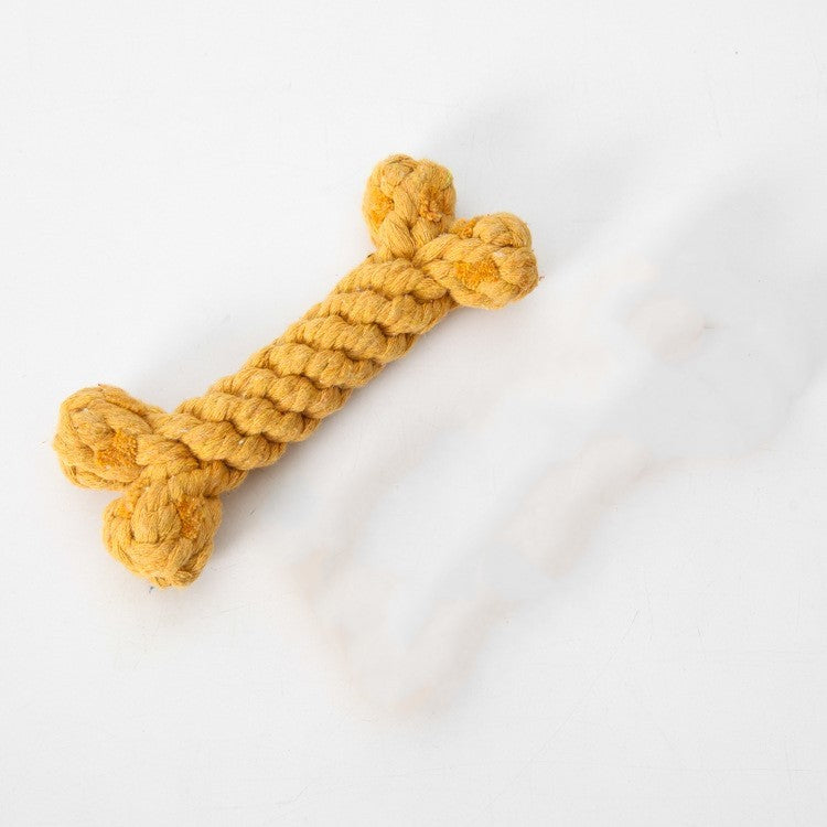 Durable Cotton Rope Bone Toy – Chew-Resistant Dog Knot Toy