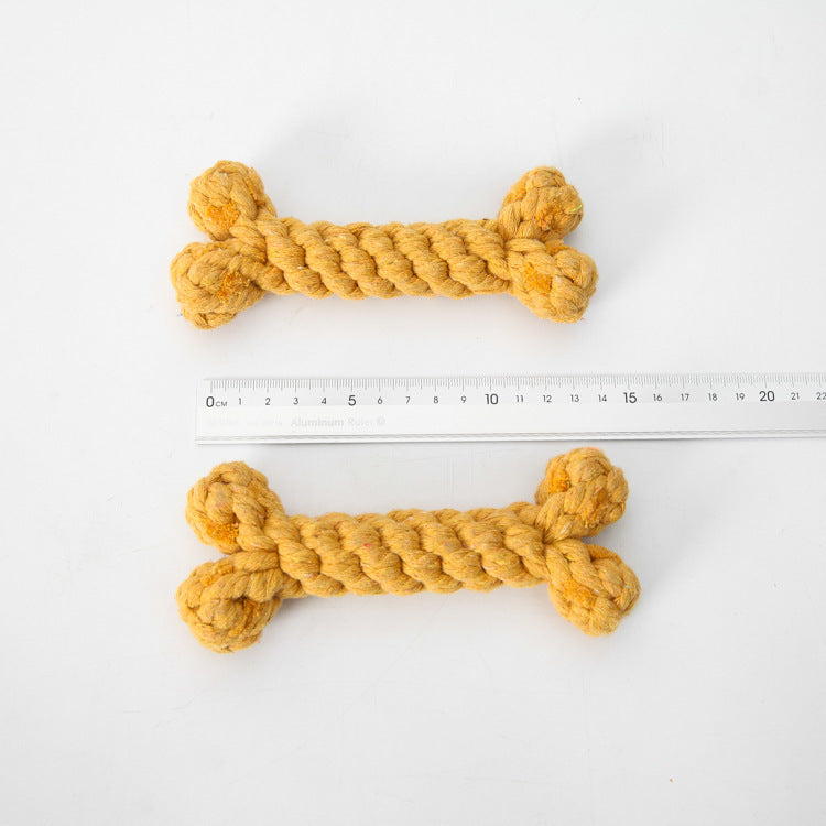 Durable Cotton Rope Bone Toy – Chew-Resistant Dog Knot Toy