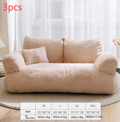 Flannel Cat Sofa Bed – Warm & Soft Kennel for Medium and Large Cats (M/L Sizes)