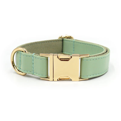 Color Block Leather Dog Collar – Soft Velvet Pet Collar in Multiple Stylish Colors
