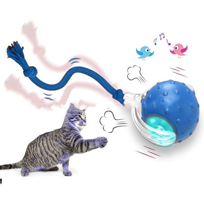 Interactive Rolling Cat Toy Ball – Smart Motion-Activated Toy with Chirping Sounds