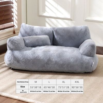 Flannel Cat Sofa Bed – Warm & Soft Kennel for Medium and Large Cats (M/L Sizes)