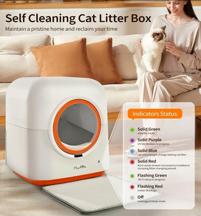 60L Automatic Cat Litter Box – Self - Cleaning, Smart App Control, Odor - Free, Multiple Cats Friendly - 0