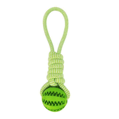 Interactive Rope Dog Toy with Treat Ball – Chew & Tug Toy for Small Dogs, Dental Cleaning & Training
