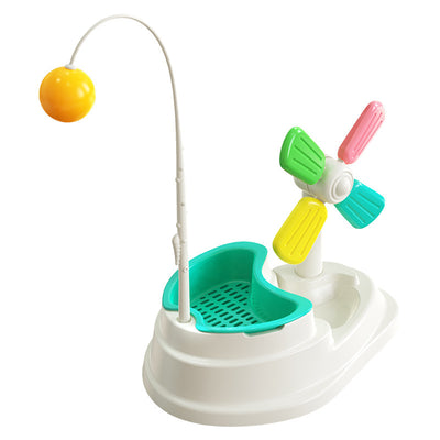 Windmill Cat Toy with Flexible Wand – Interactive Desktop Spinner for Cats