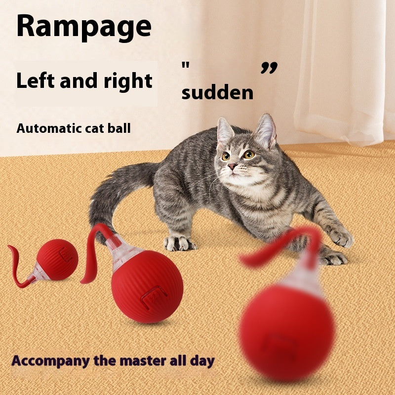 Interactive Rolling Cat Toy Ball – Smart Motion-Activated Toy with Chirping Sounds