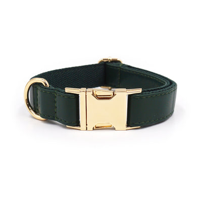 Color Block Leather Dog Collar – Soft Velvet Pet Collar in Multiple Stylish Colors