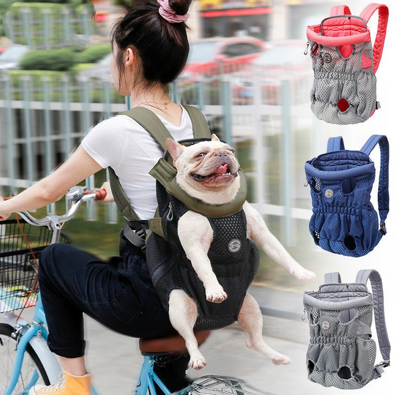 Breathable Pet Carrier Backpack – Legs Out Front/Back Travel Bag for Small Dogs & Cats (Waterproof Mesh Design) - 0