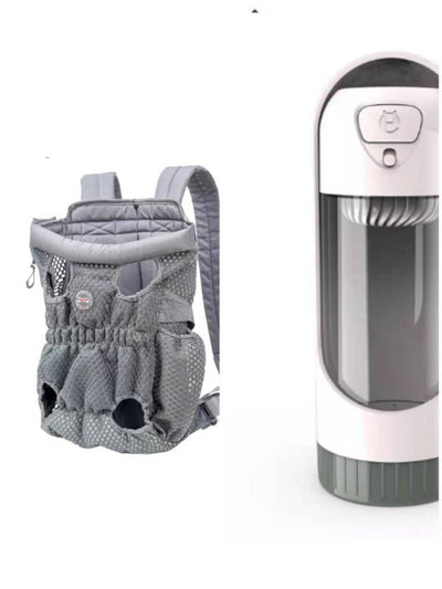 Breathable Pet Carrier Backpack – Legs Out Front/Back Travel Bag for Small Dogs & Cats (Waterproof Mesh Design) - 0