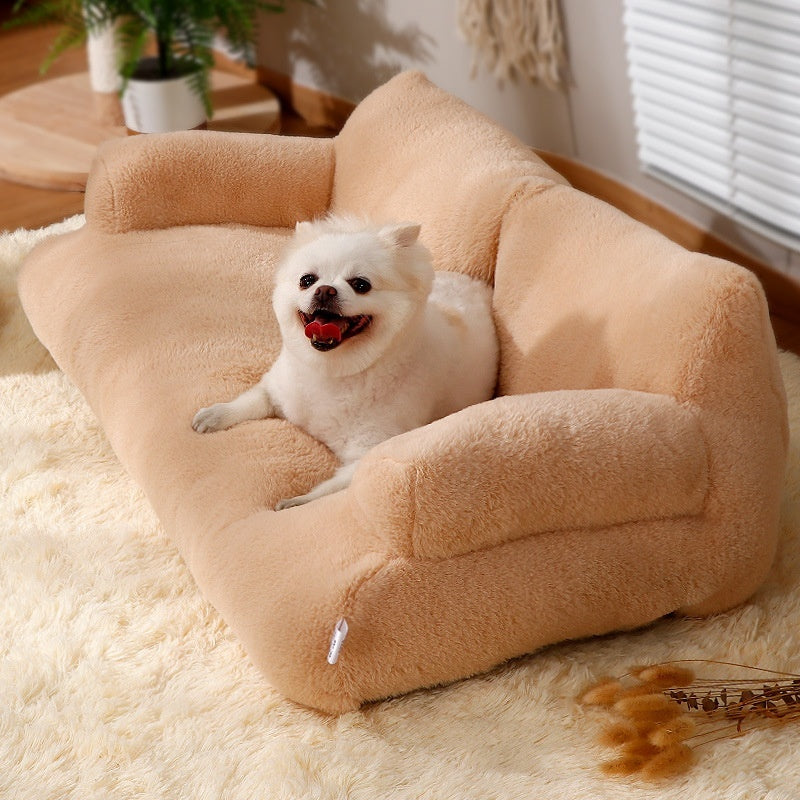 Flannel Cat Sofa Bed – Warm & Soft Kennel for Medium and Large Cats (M/L Sizes)