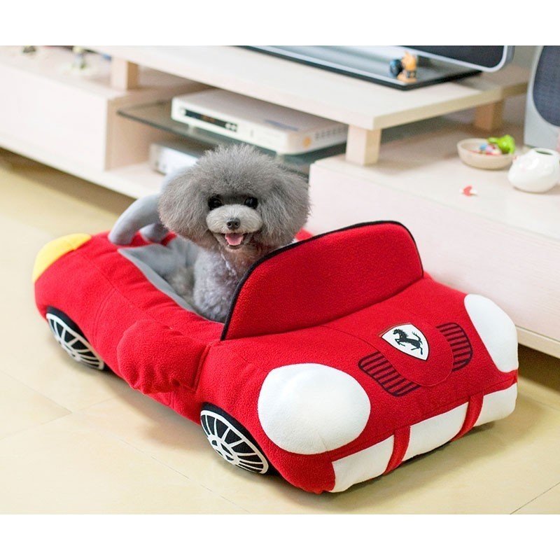 Car - Shaped Luxury Pet Bed – Plush Sofa Nest for Small Dogs & Cats (PP Cotton + Sponge) - 0