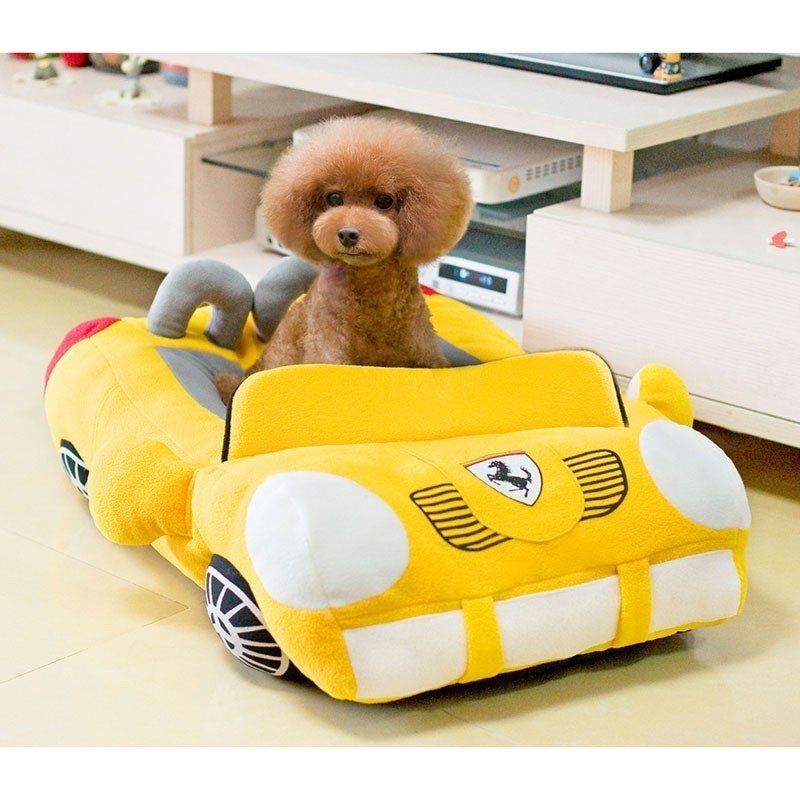 Car - Shaped Luxury Pet Bed – Plush Sofa Nest for Small Dogs & Cats (PP Cotton + Sponge) - 0