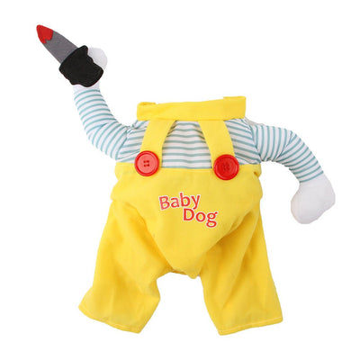 Cat Assassin Costume – Funny Yellow Knife Pet Outfit | Halloween & Cosplay Clothing for Cats - 0