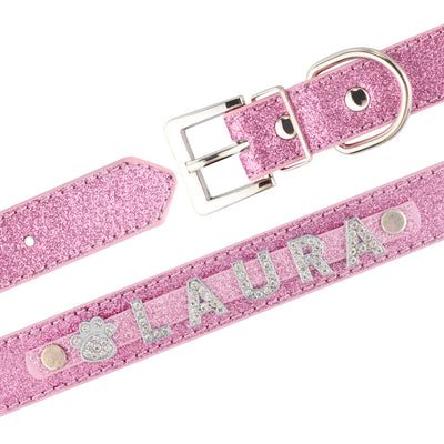 Custom DIY Alphabet Dog Name Collar – PU Leather Adjustable Pet Collar