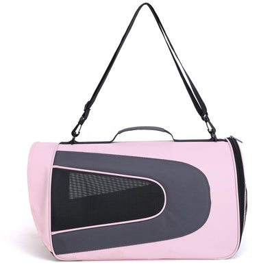 Multi-Purpose Pet Crossbody Bag – Lightweight Oxford Carrier for Small Pets (S/M/L, Pink, Orange, Blue)