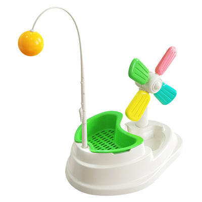 Windmill Cat Toy with Flexible Wand – Interactive Desktop Spinner for Cats