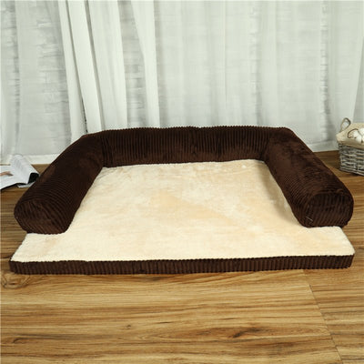 Corduroy Pet Sofa – Soft Non - Slip Dog & Cat Couch with High - Density Foam - 0
