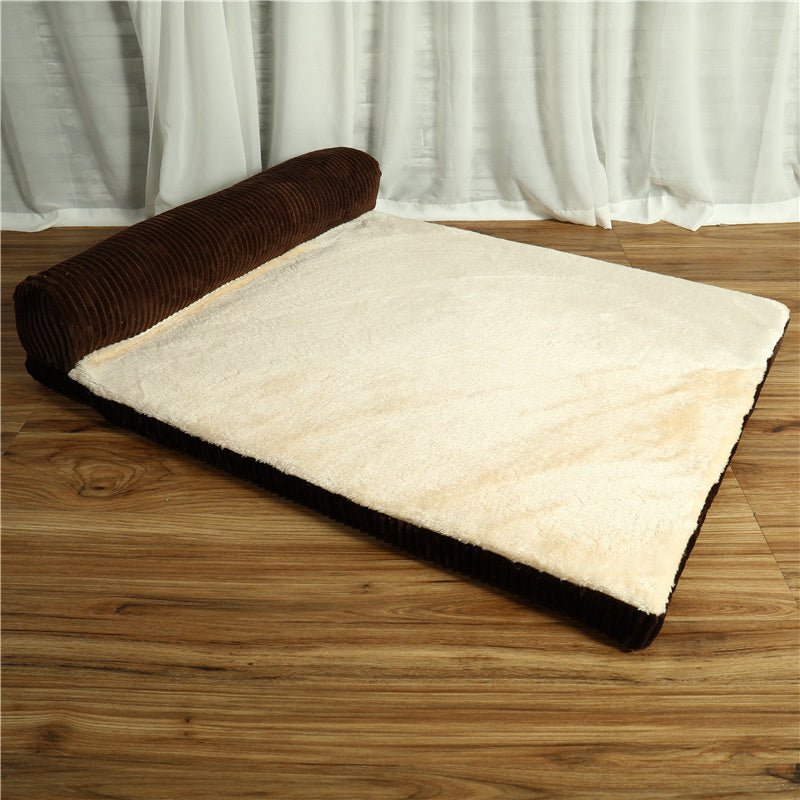 Corduroy Pet Sofa – Soft Non - Slip Dog & Cat Couch with High - Density Foam - 0