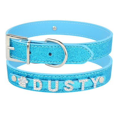 Custom DIY Alphabet Dog Name Collar – PU Leather Adjustable Pet Collar - 7