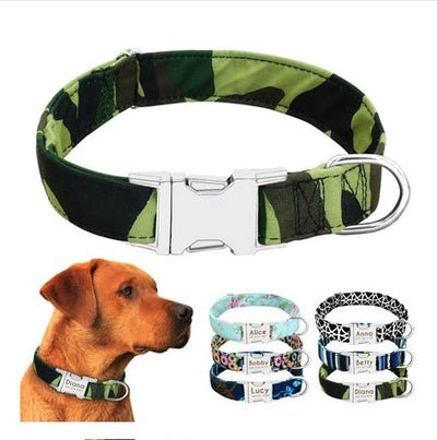Custom Engraved Dog Collar with Bell – Adjustable Anti - Lost ID Tag Nylon Collar for Small to Large Dogs - 7