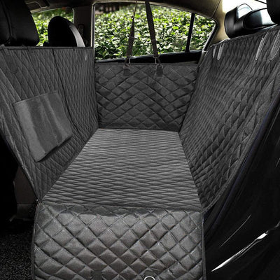 Dog Car Seat Cover with Mesh Window – Waterproof Hammock Style Pet Protector for Back Seat Travel (Fits All Cars) - 0