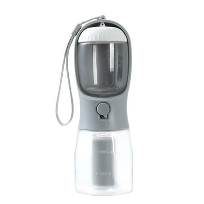Dog Water Cup – 3 - in - 1 Portable Pet Bottle with Water, Food & Waste Bag Compartments - 0