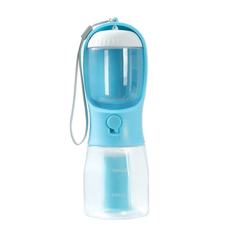 Dog Water Cup – 3 - in - 1 Portable Pet Bottle with Water, Food & Waste Bag Compartments - 0