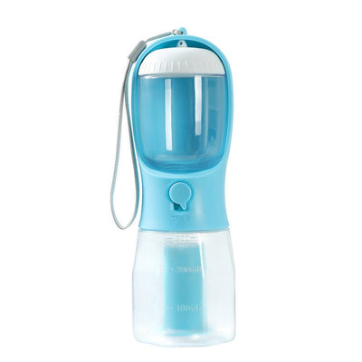Dog Water Cup – 3 - in - 1 Portable Pet Bottle with Water, Food & Waste Bag Compartments - 0