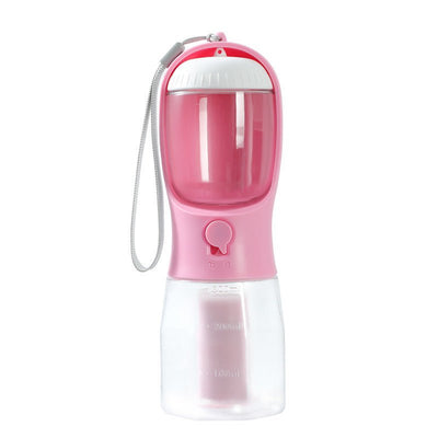 Dog Water Cup – 3 - in - 1 Portable Pet Bottle with Water, Food & Waste Bag Compartments - 0