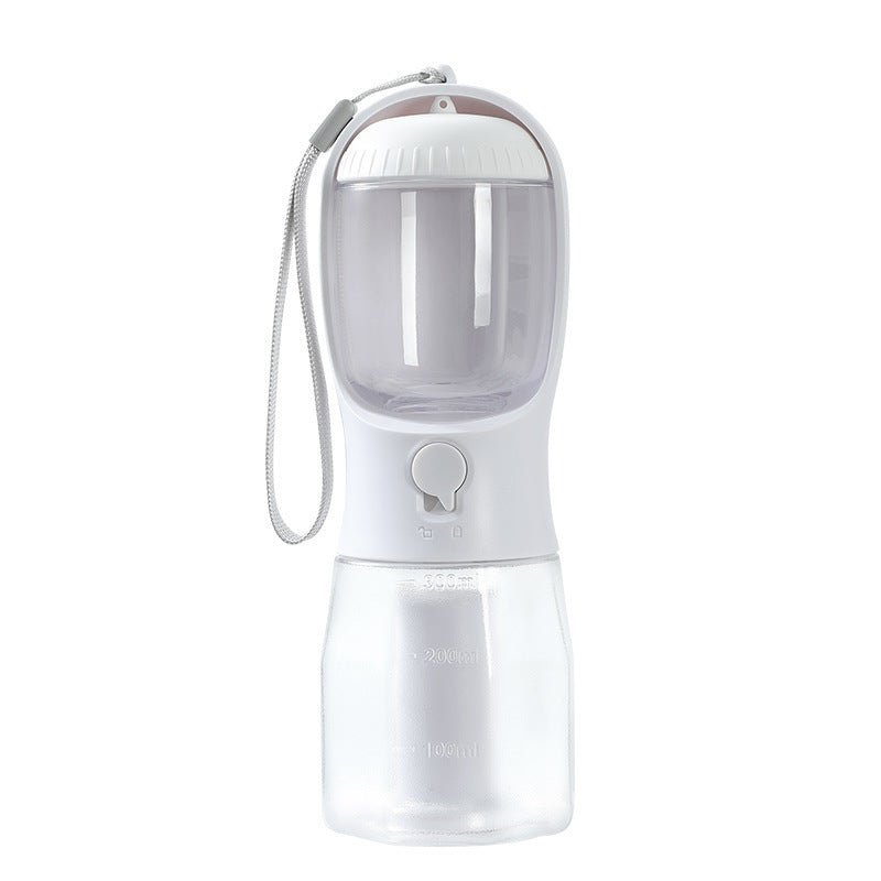 Dog Water Cup – 3 - in - 1 Portable Pet Bottle with Water, Food & Waste Bag Compartments - 0