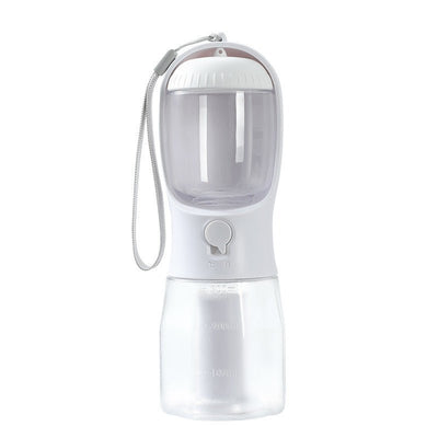Dog Water Cup – 3 - in - 1 Portable Pet Bottle with Water, Food & Waste Bag Compartments - 0