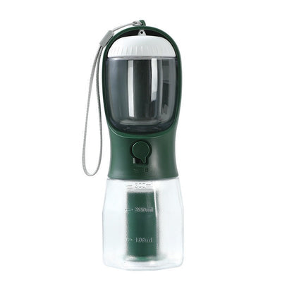 Dog Water Cup – 3 - in - 1 Portable Pet Bottle with Water, Food & Waste Bag Compartments - 0