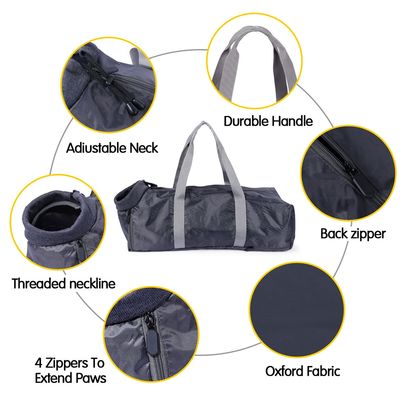 Durable Cat Travel Bag – Double - Lined, Anti - Scratch & Bite - Resistant Pet Carrier (Polyester, S & L Sizes) - 0