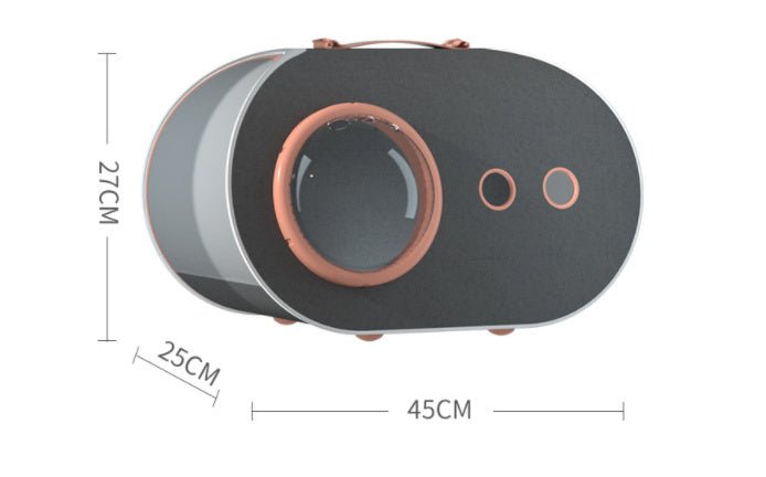 Durable Oxford Pet Carrier Bag – Medium Hardness Travel Tote for Small Pets (Up to 7.5 kg, Gray) - 0