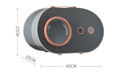 Durable Oxford Pet Carrier Bag – Medium Hardness Travel Tote for Small Pets (Up to 7.5 kg, Gray) - 0