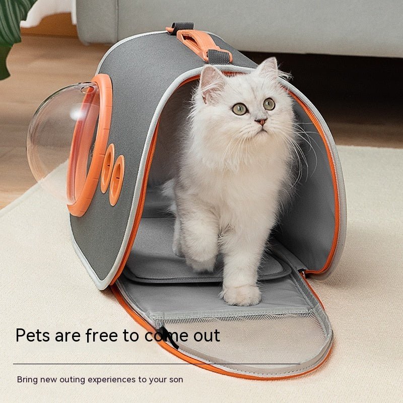 Durable Oxford Pet Carrier Bag – Medium Hardness Travel Tote for Small Pets (Up to 7.5 kg, Gray) - 0