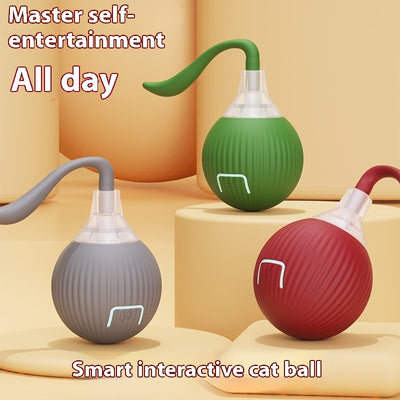 Interactive Rolling Cat Toy Ball – Smart Motion-Activated Toy with Chirping Sounds