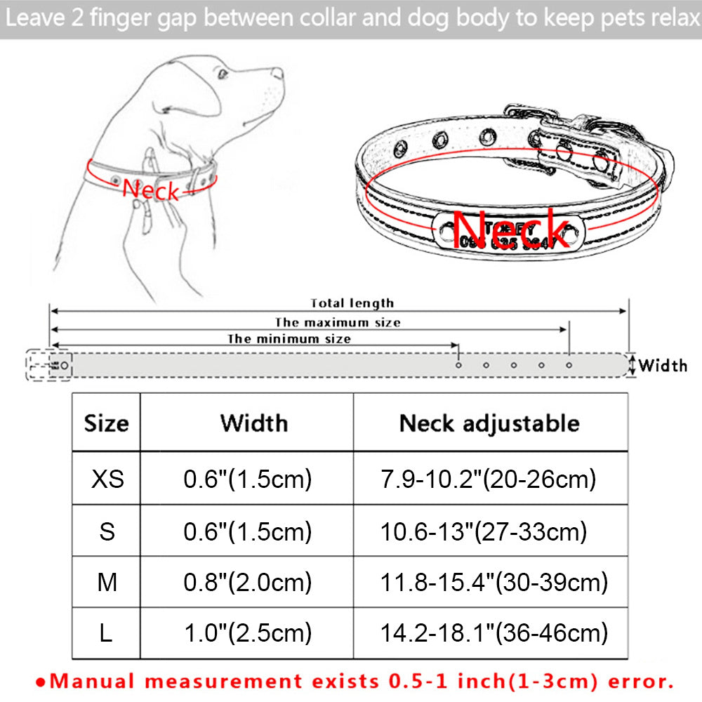 Custom DIY Alphabet Dog Name Collar – PU Leather Adjustable Pet Collar