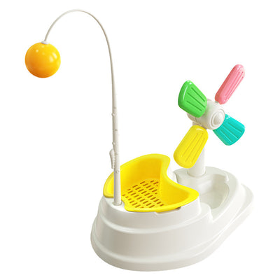 Windmill Cat Toy with Flexible Wand – Interactive Desktop Spinner for Cats