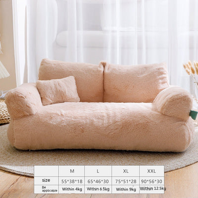 Flannel Cat Sofa Bed – Warm & Soft Kennel for Medium and Large Cats (M/L Sizes)
